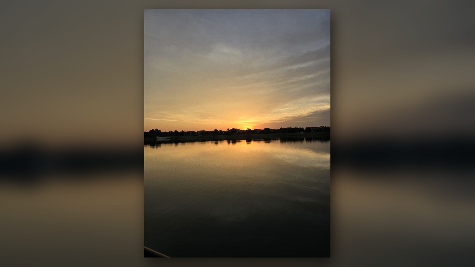Lake at sunset